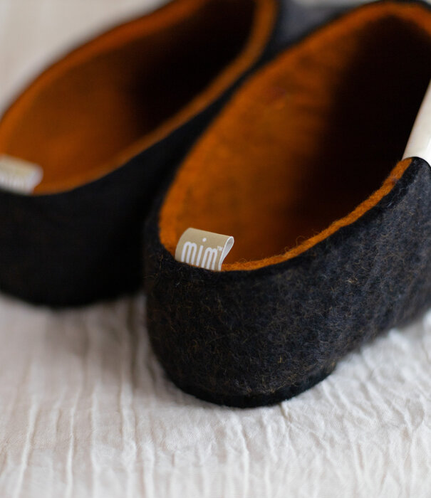 esgii Vilten herenslof Sloping back black
