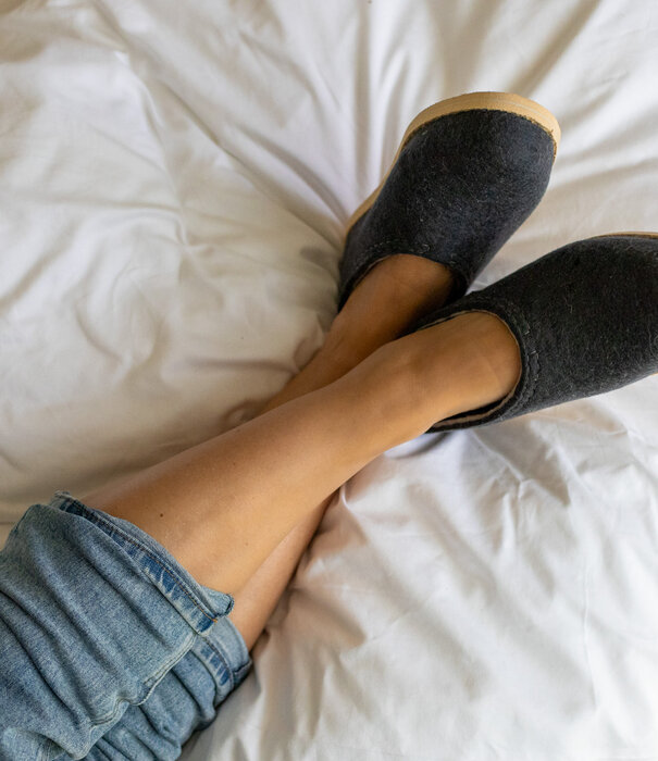 esgii Vilten Pantoffel Garden Grey