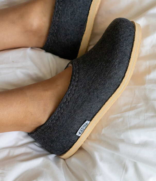 esgii Vilten Pantoffel Garden Grey