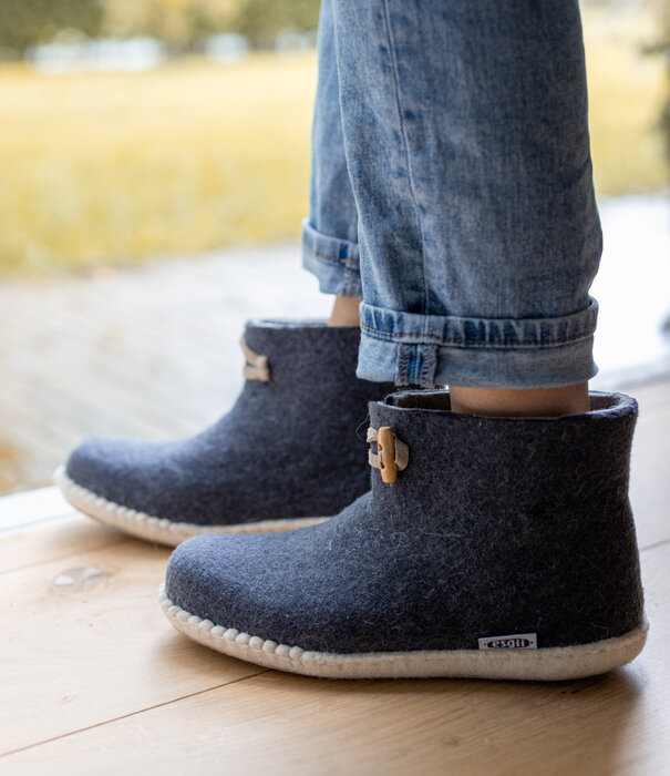 esgii Vilten herenslof  High Boots navy blue