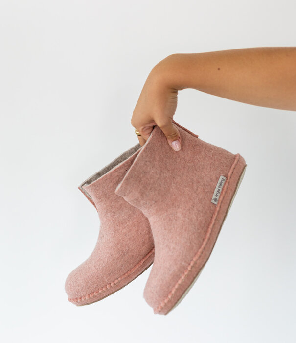 esgii High Boots Filzschuhe Dusty Rosa