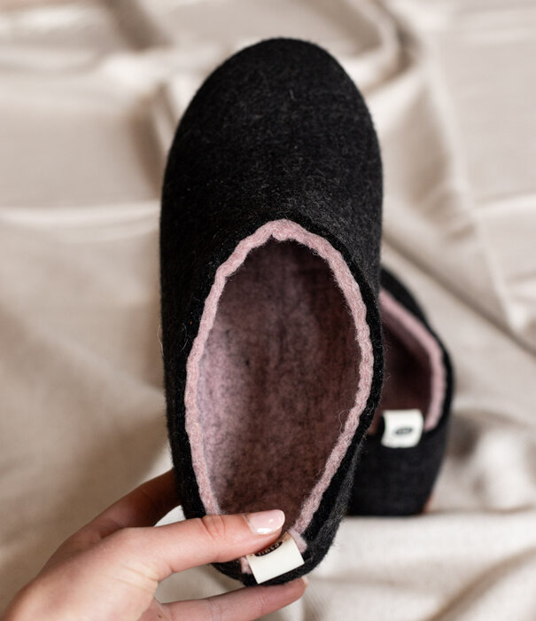 esgii Damen-Filzschuhe UNI Schwarz