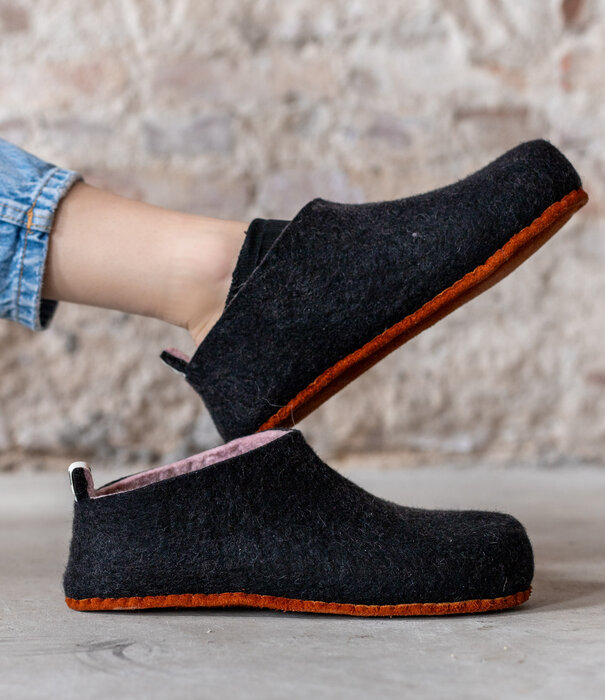 esgii Damen-Filzschuhe UNI Schwarz