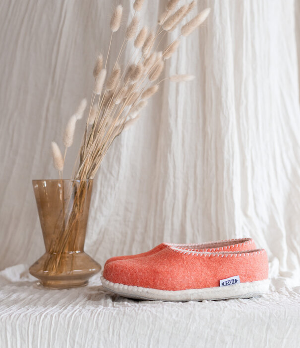 esgii Vilten dames sloffen Stitch grapefruit
