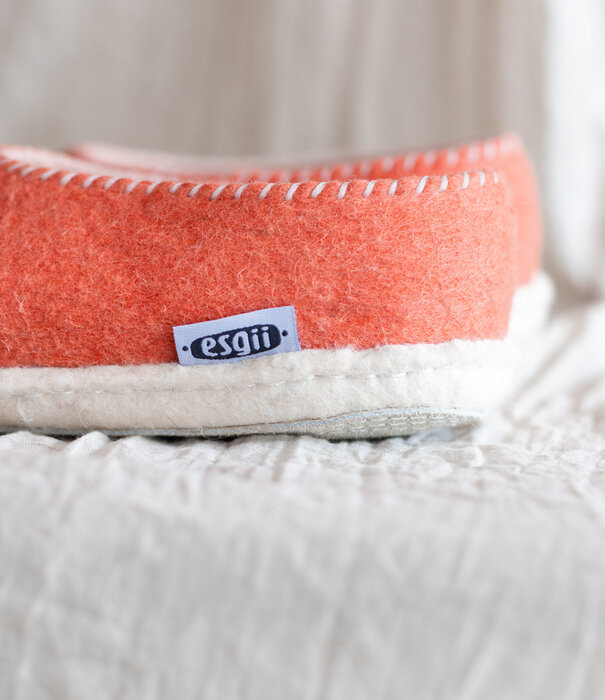 esgii Vilten dames sloffen Stitch grapefruit