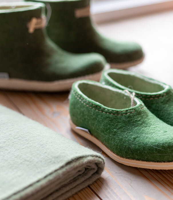 esgii Vilten Pantoffel Garden Green