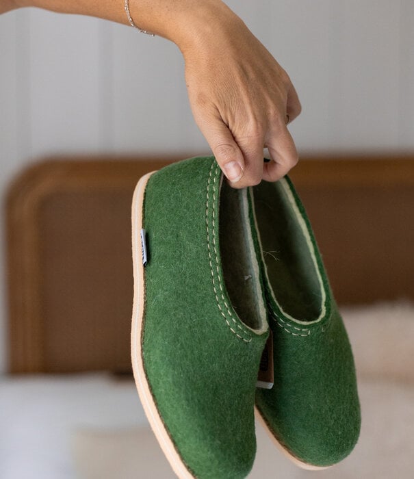 esgii Vilten Pantoffel Garden Green