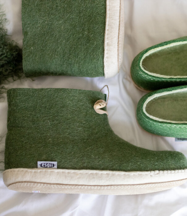 esgii Vilten Pantoffel Garden Green