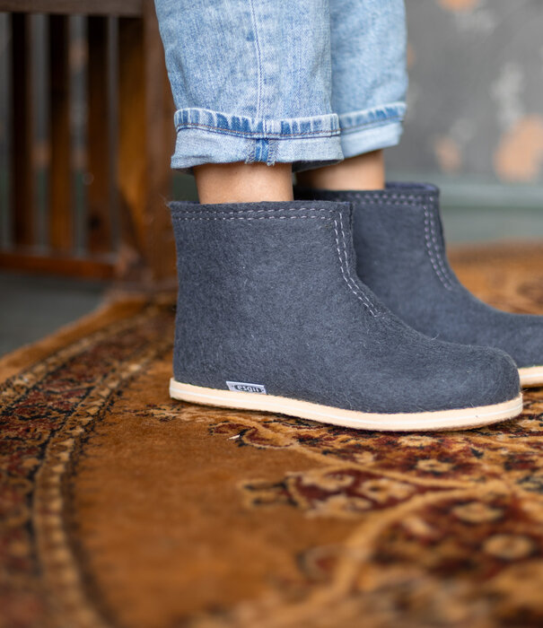 esgii Vilten damesslof High Boots Garden Grey