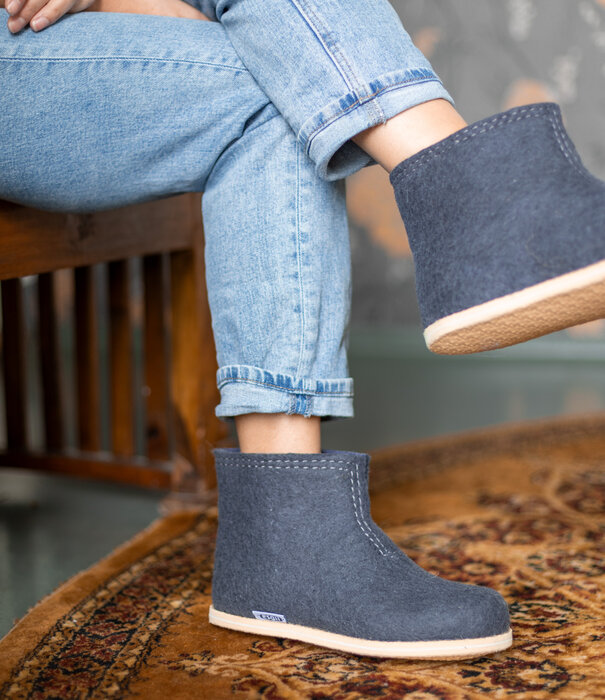esgii Vilten damesslof High Boots Garden Grey