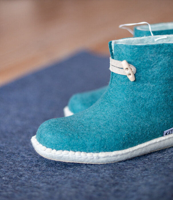 esgii Vilten damesslof High Boots seagreen