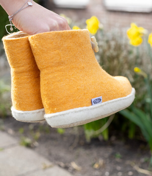 esgii Vilten damesslof High Boots yellow