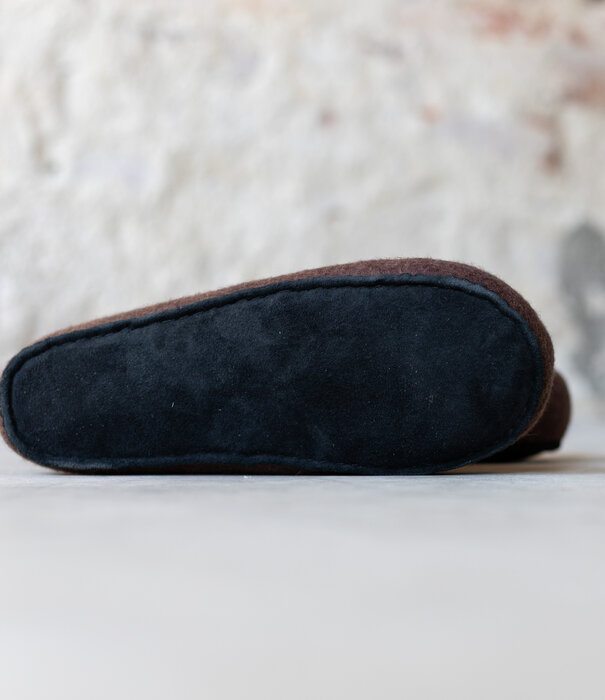 esgii Vilten herenslof Sloping back brown