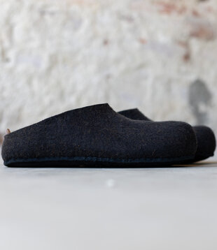 Herren-Filzschuhe Sloping Back Schwarz