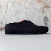 Vilten herenslof Perforated red