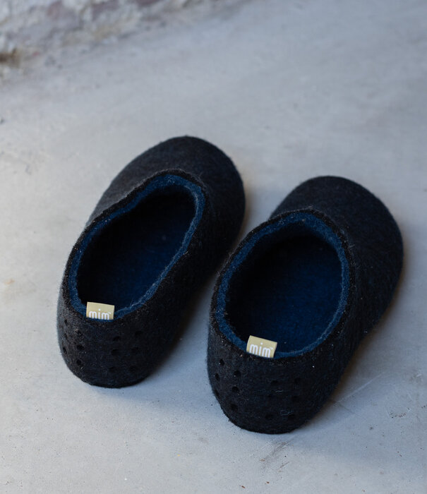 esgii Vilten herenslof Perforated blue