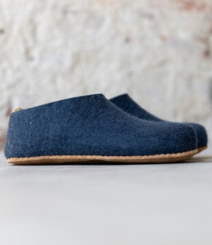 Herren-Filzschuhe UNI Dunkelblau
