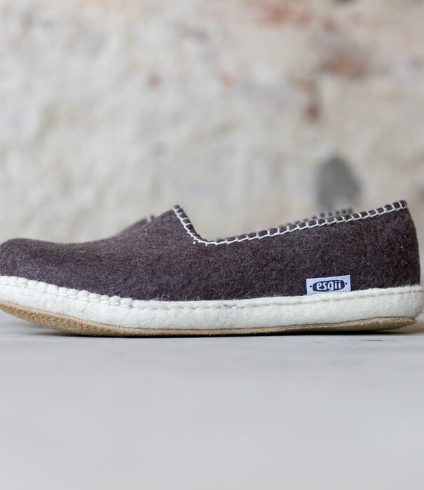 esgii Herren-Filzschuhe Feston Braun