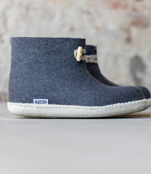 Herren-Filzschuhe High Boots Dunkelgrau
