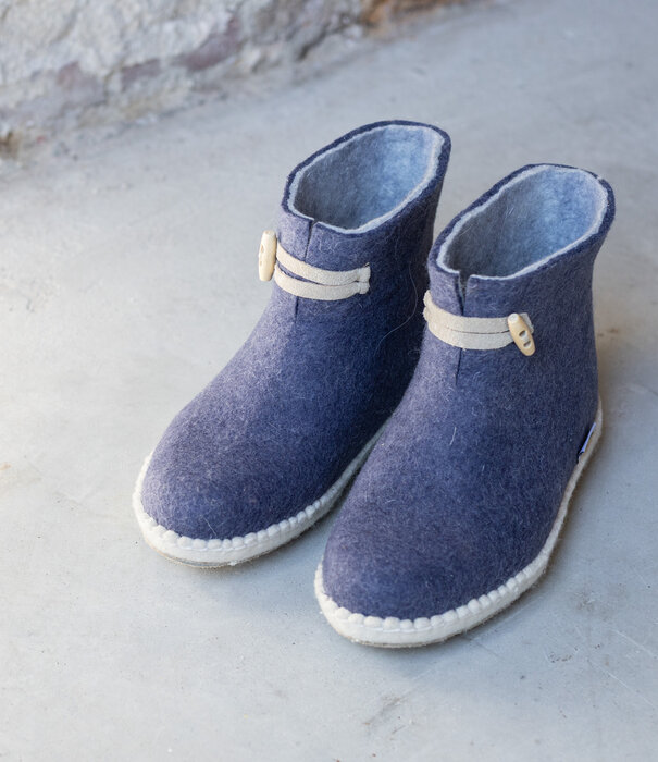 esgii Vilten herenslof  High Boots navy blue