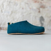 Damen-Filzschuhe UNI Dunkelgrün