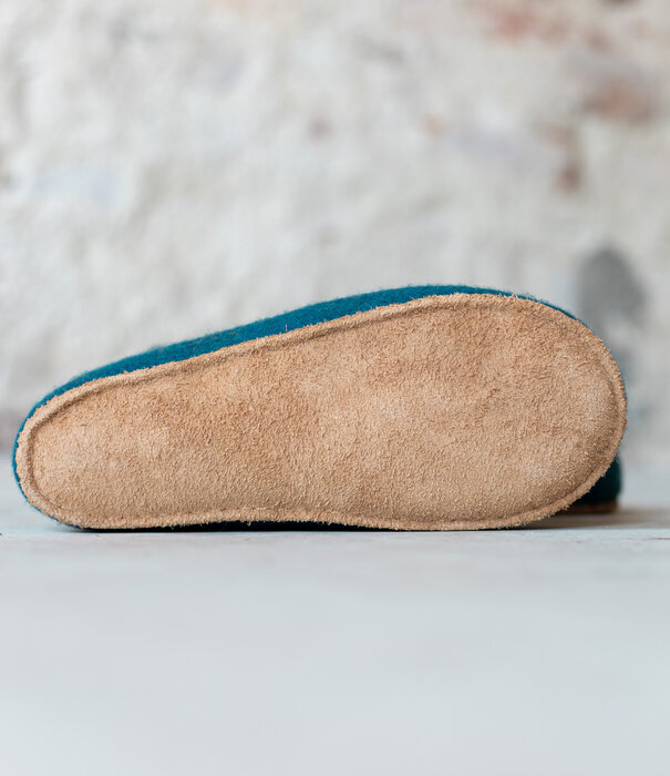 esgii Damen-Filzschuhe UNI Dunkelgrün