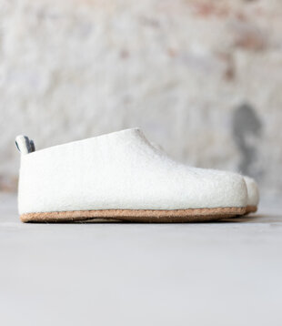 Damen-Filzschuhe UNI Ecru