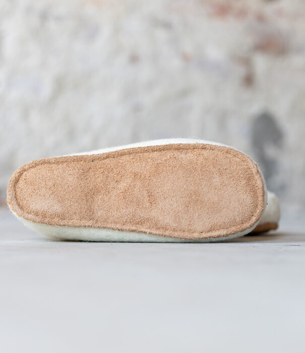 esgii Damen-Filzschuhe UNI Ecru