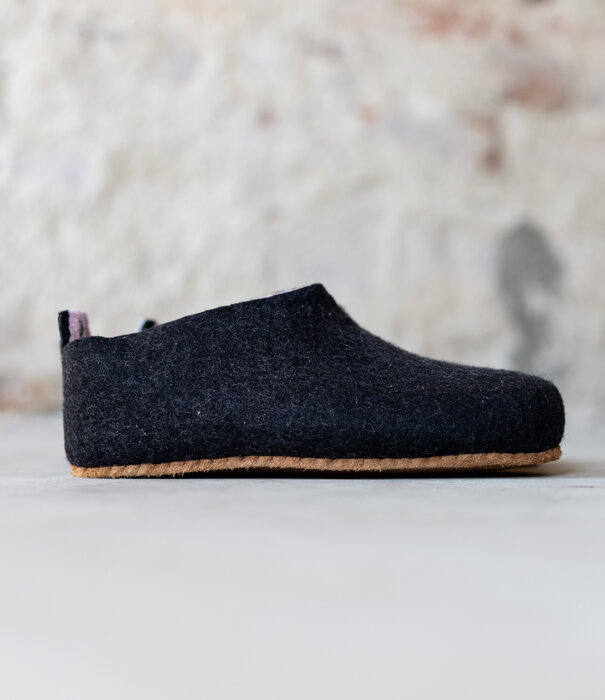 esgii Damen-Filzschuhe UNI Schwarz
