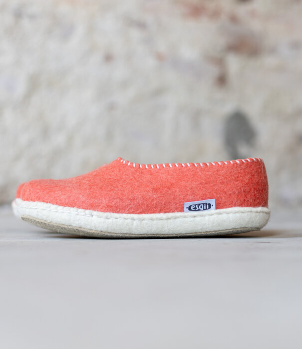 esgii Vilten dames sloffen Stitch grapefruit