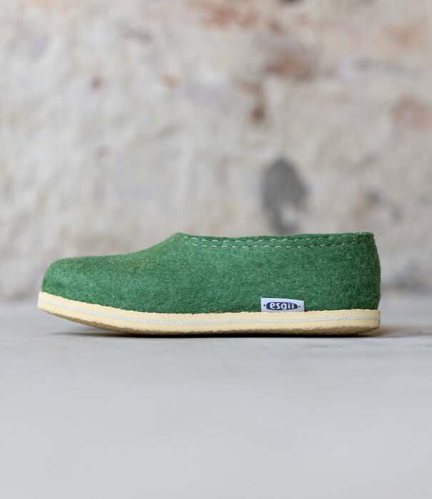 esgii Damen-Filzpantoffel Garden Grün
