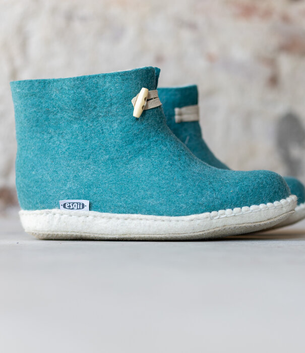 esgii Vilten damesslof High Boots seagreen