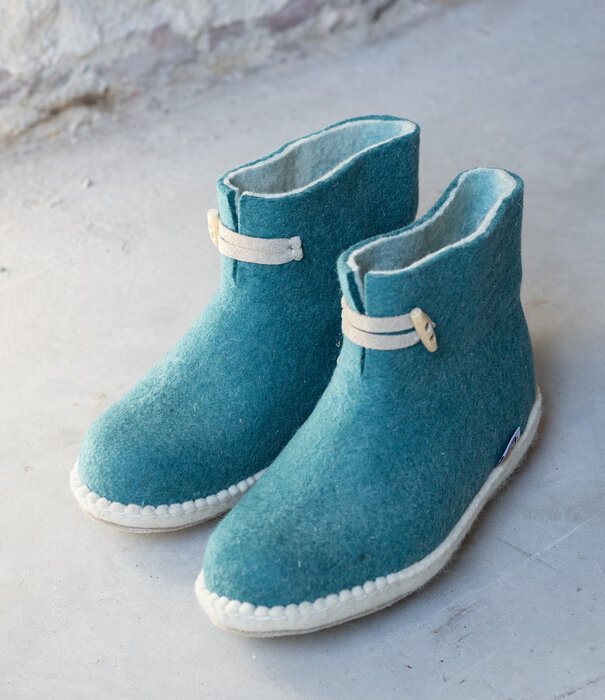 esgii Vilten damesslof High Boots seagreen
