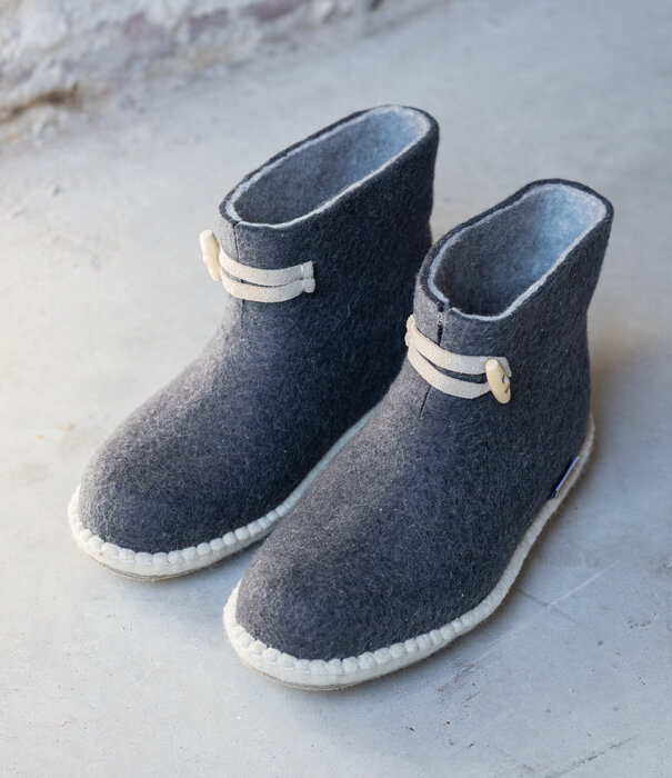 esgii Vilten damesslof High Boots grey
