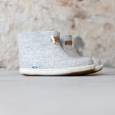 Vilten damesslof High Boots light grey