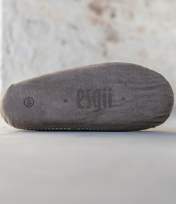 esgii Filz Herren Hausschuh Ravi - Hellgrau - Größe 42 bis 46 - Weiche Sohle