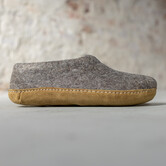 Vilten Heren Pantoffel Ravi - Sesam - Maat 42 t/m 46 - Zachte Zool