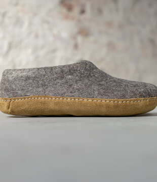 Heren Pantoffel Ravi - Sesam - Maat 42 t/m 46 - Zachte Zool