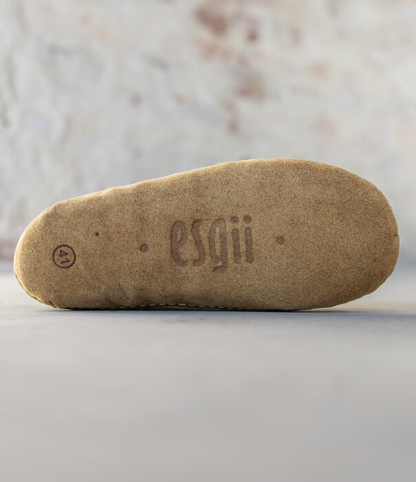 esgii Vilten Heren Pantoffel Ravi - Sesam - Maat 42 t/m 46 - Zachte Zool