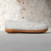 Vilten Dames Pantoffel Ravi - Lichtgrijs - Maat 36 t/m 41 - Harde Zool