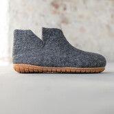 Vilten Hoge Heren Pantoffel Jado - Donkergrijs - Maat 42 t/m 46 - Harde Zool