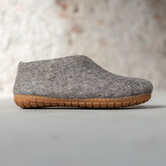 Filz Damen Hausschuh Ravi - Sesam - Größe 36 bis 41 - Harte Sohle