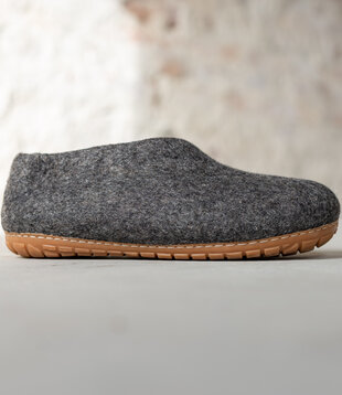 Dames Pantoffel Ravi - Donkergrijs - Maat 36 t/m 41 - Harde Zool