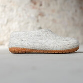 Vilten Heren Pantoffel Ravi - Lichtgrijs - Maat 42 t/m 46 - Harde Zool