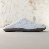 Vilten Heren Instapper Una - Lichtgrijs - Maat 42 t/m 46 - Zachte Zool