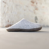 Vilten Dames Instapper Una - Lichtgrijs - Maat 36 t/m 41 - Zachte Zool