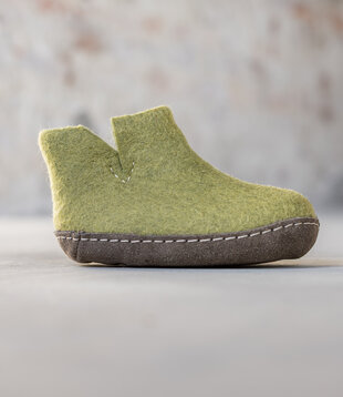 Hoge Kinder Pantoffel - Grasgroen - Maat 24 - Zachte Zool