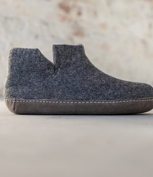 Hoge Heren Pantoffel Jado - Donkergrijs - Maat 42 t/m 46 - Zachte Zool