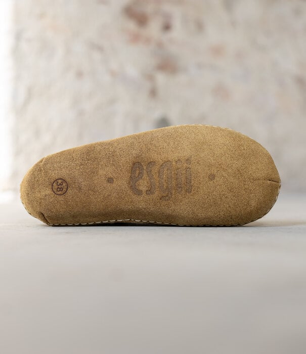 esgii Vilten Hoge Dames Pantoffel Jado - Sesam - Maat 36 t/m 41 - Zachte Zool