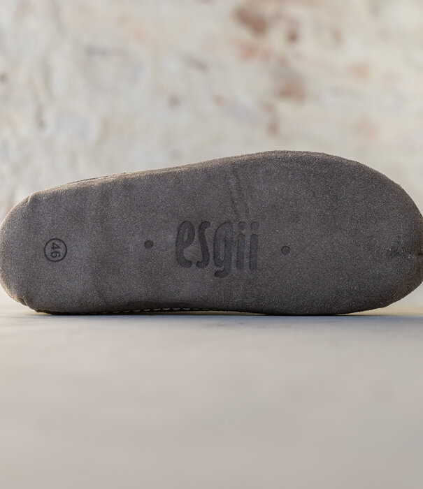 esgii Vilten Hoge Heren Pantoffel Jado - Lichtgrijs - Maat 42 t/m 46 - Zachte Zool